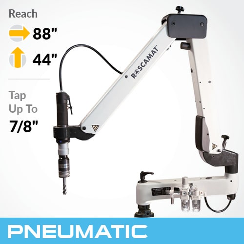 portable pneumatic tapping arm with adjustable arm length