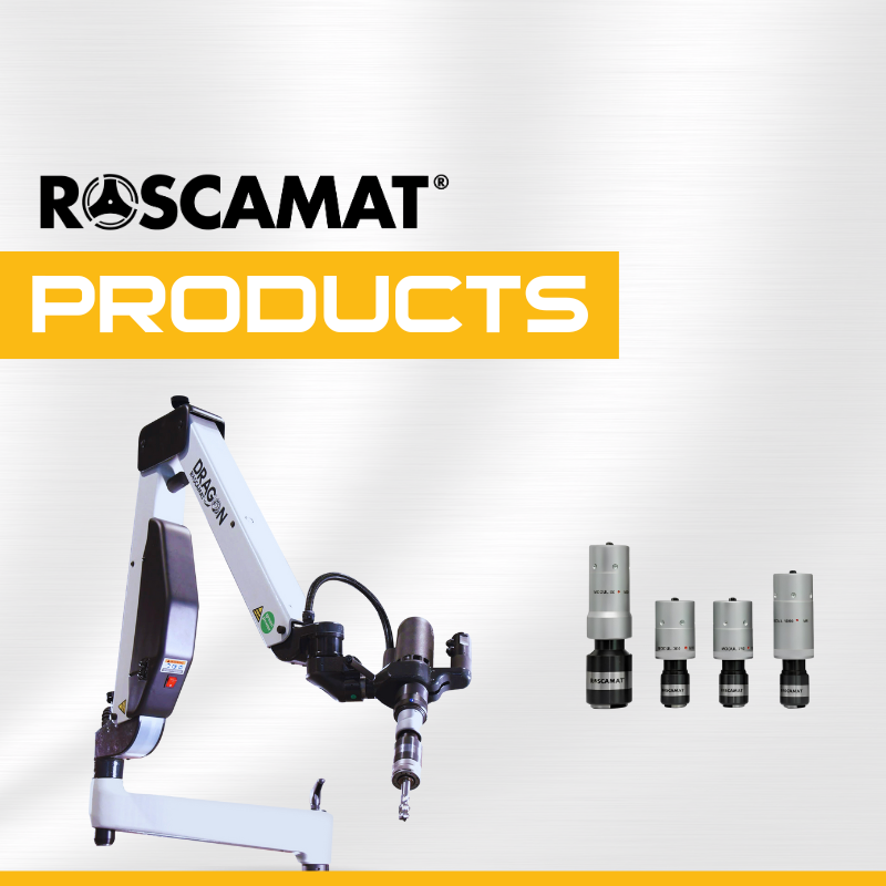 Roscamat USA tapping arm and speed module, showcasing high-quality tools designed for efficient and precise industrial tapping operations.