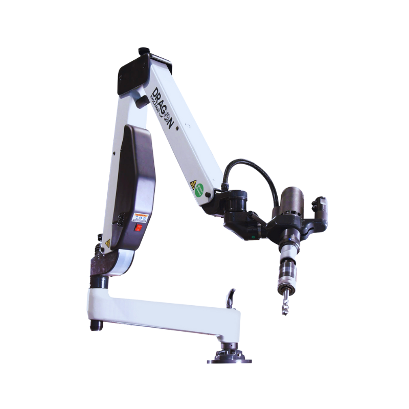 Dragon 88 electric tapping arm with 88-inch reach, capable of tapping up to 7/8 inch, featuring interchangeable speed modules.