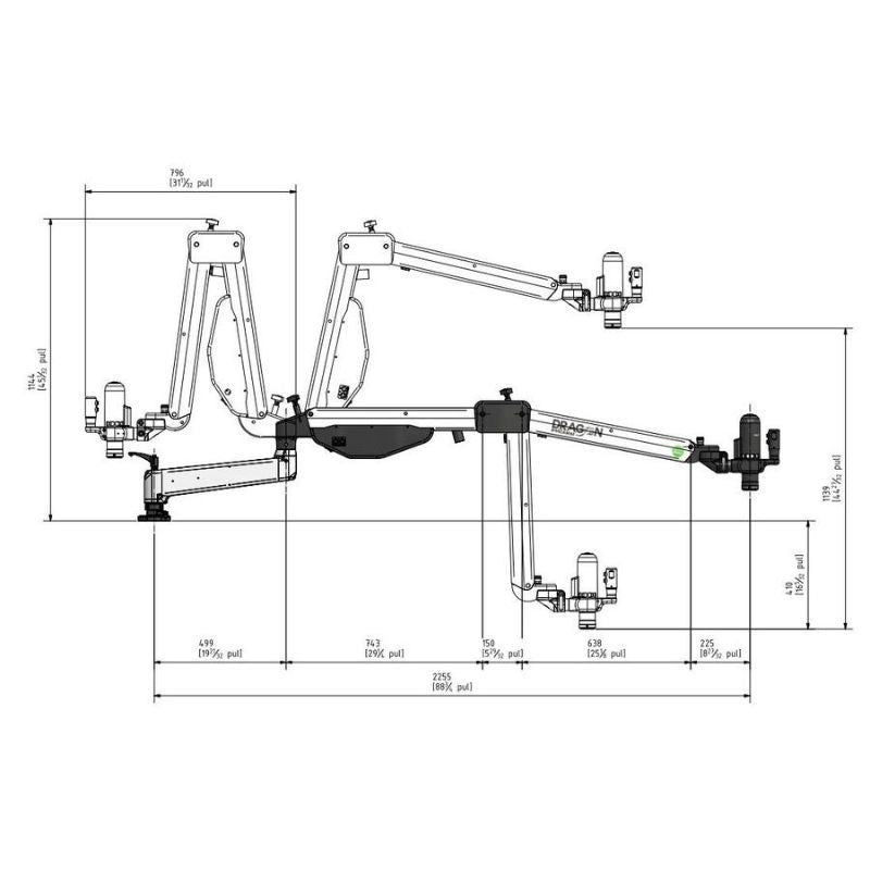 Digital rendering of Dragon products specifications