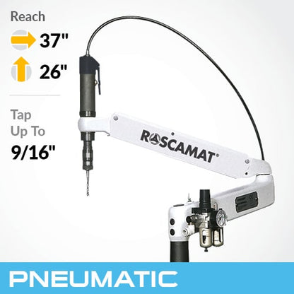 Pneumatic tapping arm with air hose connection