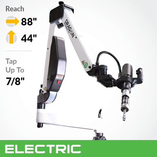 Electric tapping arm with integrated motor